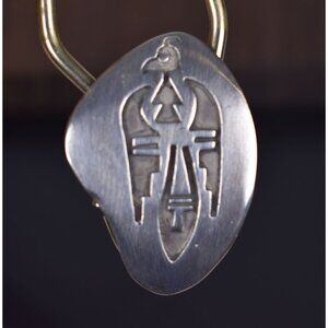 Vintage Native American Hopi Sterling Silver Keychain Thunderbird - Southwestern